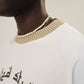 KNIT COLLAR T-SHIRT